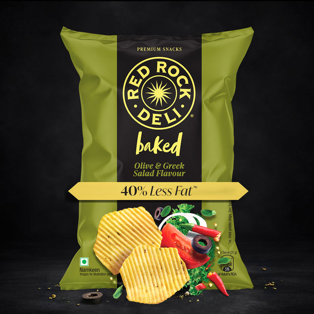 Red Rock Deli Baked Chips Greek Salad 40% Less Fat Snacks