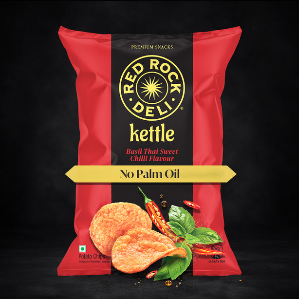 Red Rock Deli Kettle Chips Basil Thai No Palm Oil Snacks