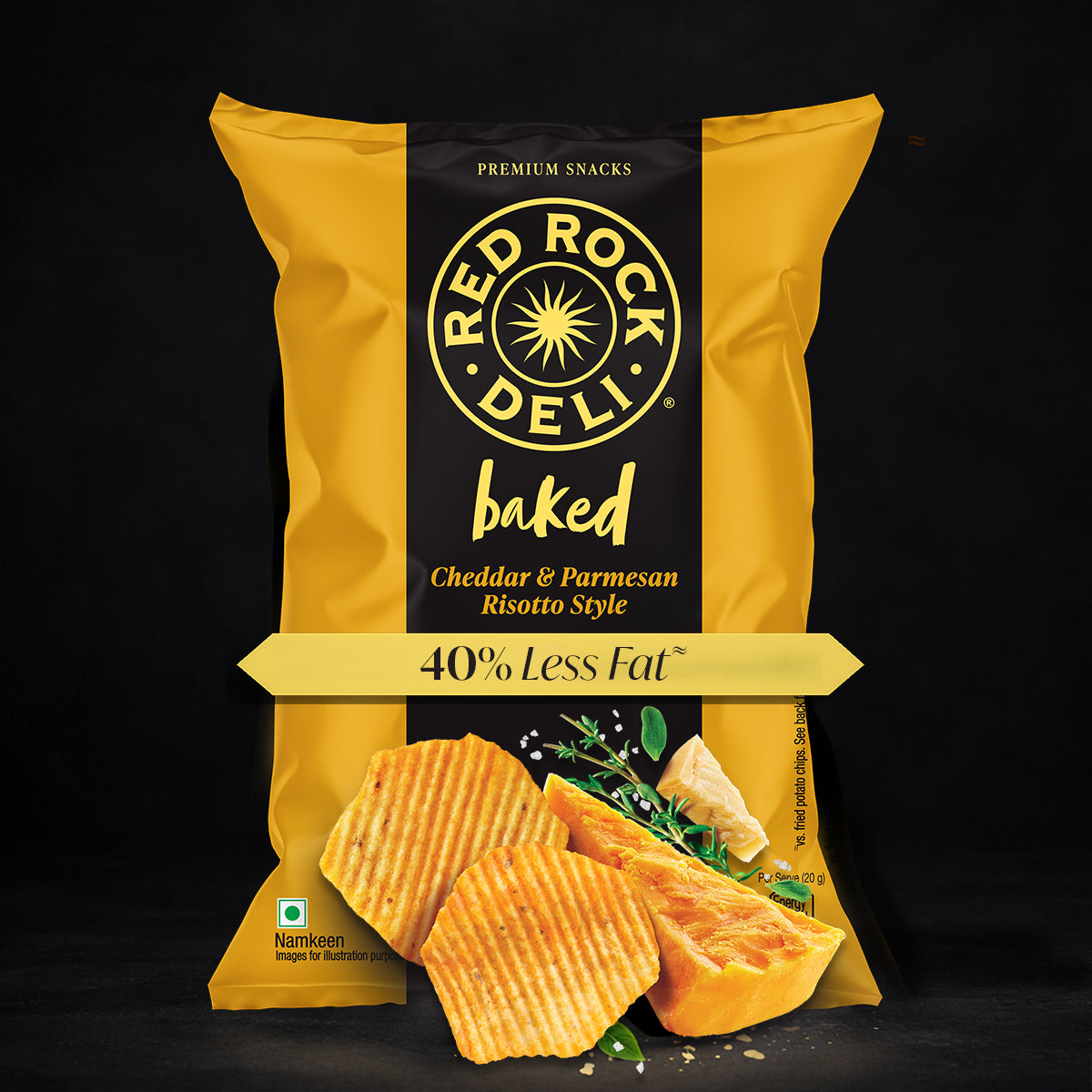 Red Rock Deli Baked Chips Risotto 40% Less Fat Snacks
