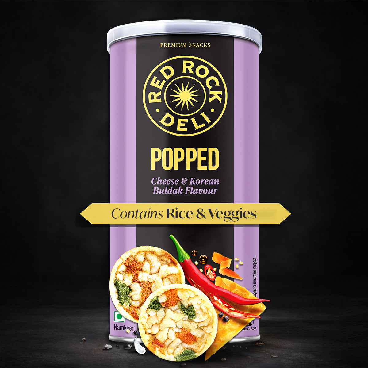 Red Rock Deli Popped Chips Buldak No Palm Oil Snacks