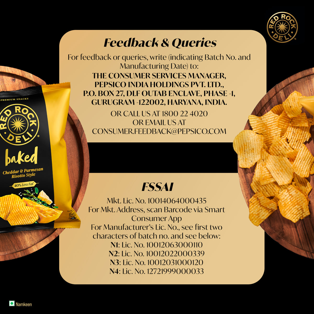 Red Rock Deli Baked Chips Risotto 40% Less Fat Snacks