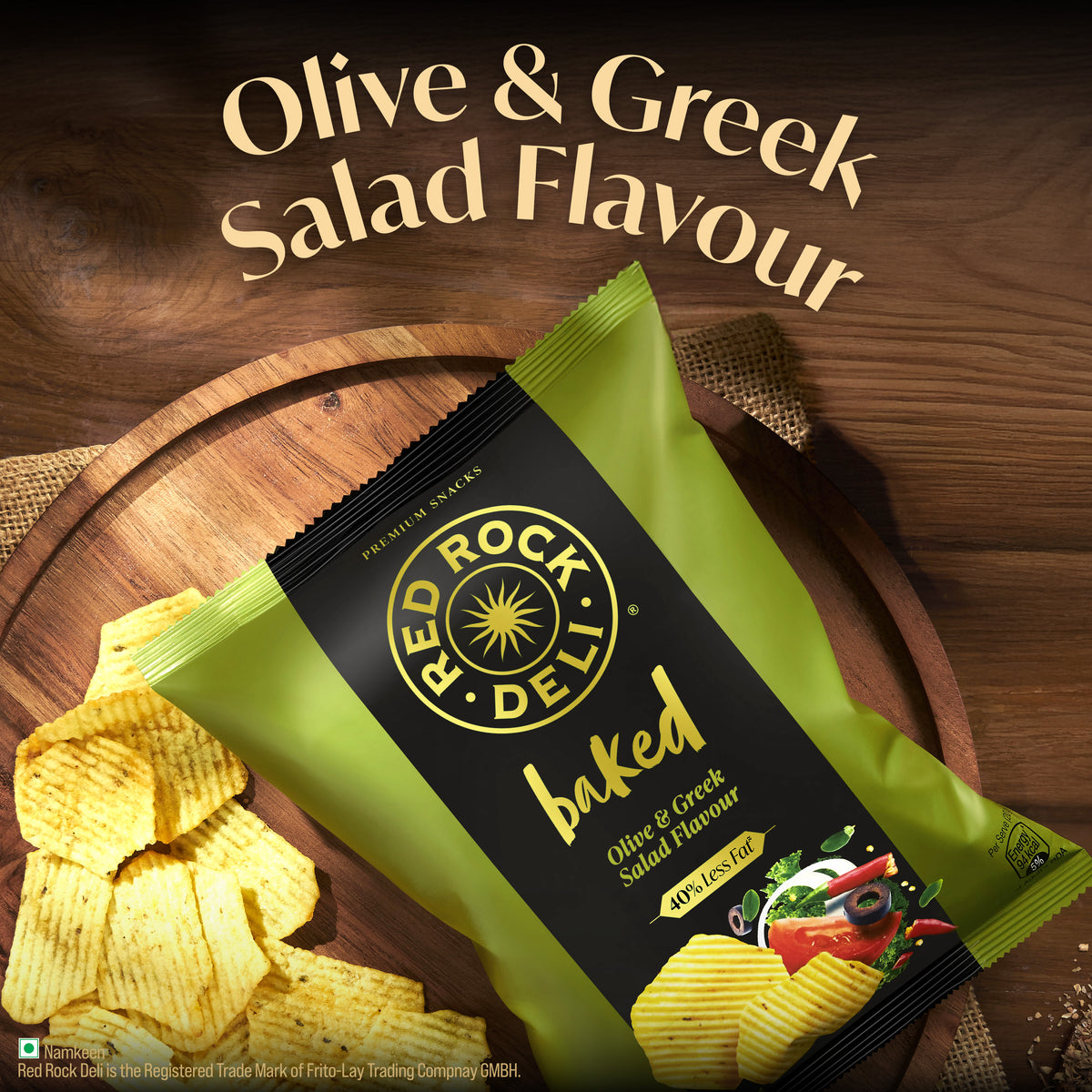 Red Rock Deli Baked Chips Greek Salad 40% Less Fat Snacks