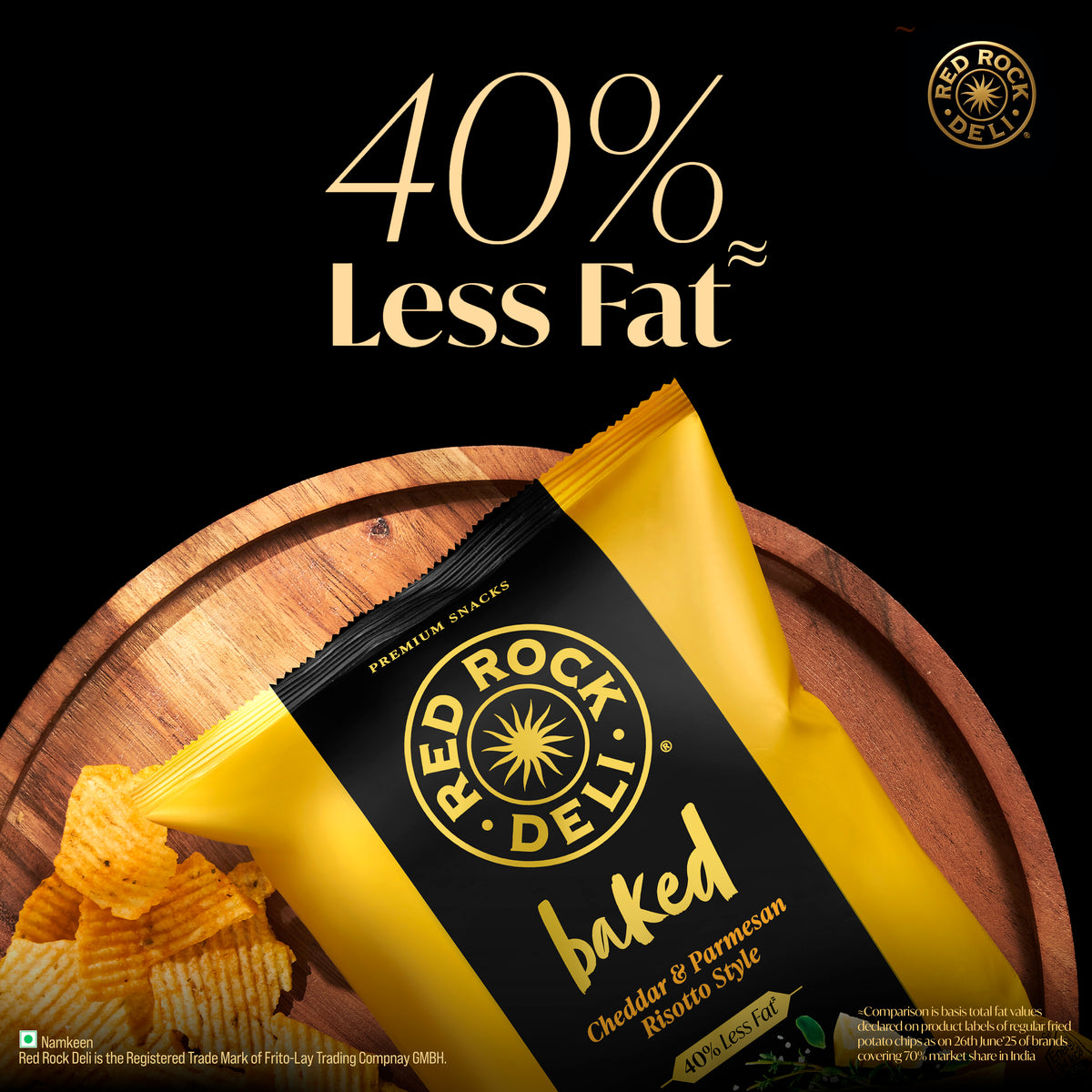 Red Rock Deli Baked Chips Risotto 40% Less Fat Snacks