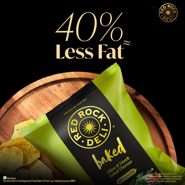Red Rock Deli Baked Chips Greek Salad 40% Less Fat Snacks